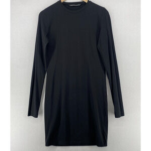 GARYGRAHAM422 Dress M Stretch Cotton Jersey Tee Crewneck Long Sleeve Black